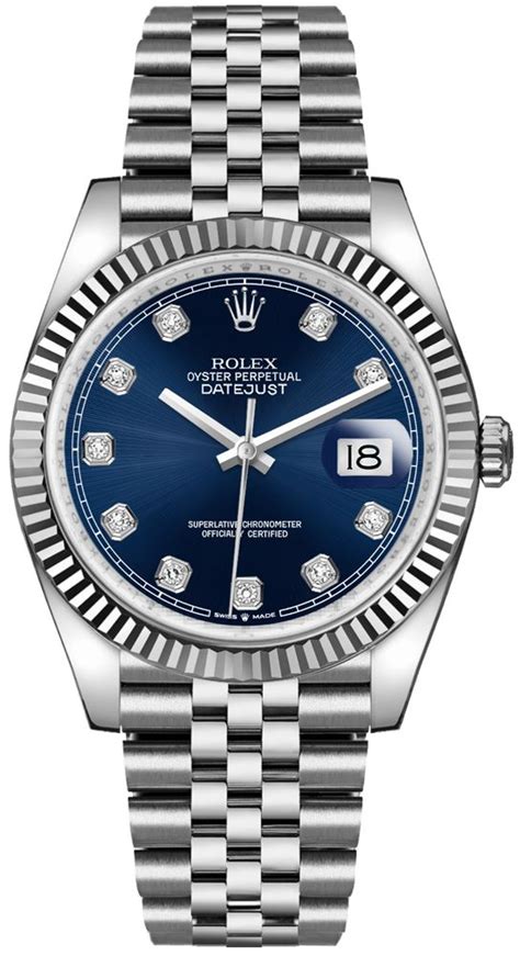 rolex datejust dunkelblaues zifferblatt|rolex datejust edelstahl.